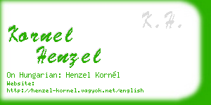 kornel henzel business card